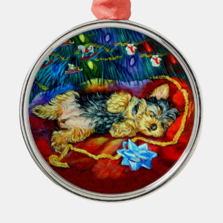 Yorkshire Terrier Premium Round Ornament