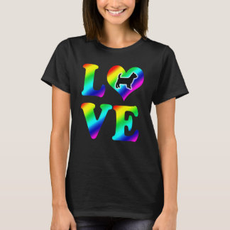 Yorkshire Terrier Pride Rainbow Liebe T-Shirt