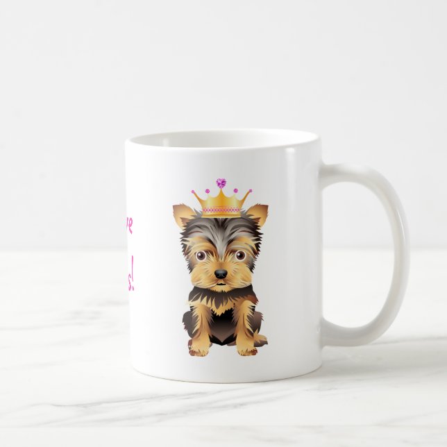 Yorkshire-Terrier-Prinzessin Dog Coffe Mug Gift Kaffeetasse (Rechts)