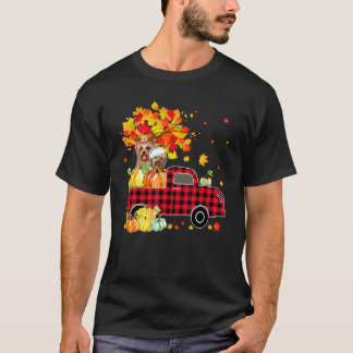 Yorkshire Terrier Pumpkin Truck Fall Leaf Thanksgi T-Shirt