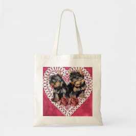 Yorkshire Terrier Puppies Valentines Tragetasche