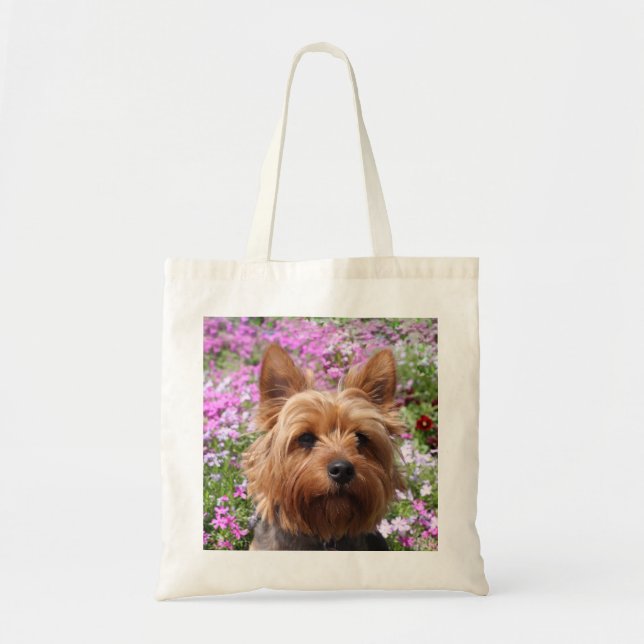 Yorkshire Terrier Puppy Dog Beach Leinwand Tasche (Vorne)