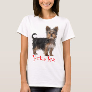Yorkshire Terrier Puppy Dog Red Liebe Ladys T-Shirt