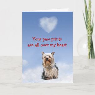 Yorkshire Terrier Puppy Liebe Card Feiertagskarte