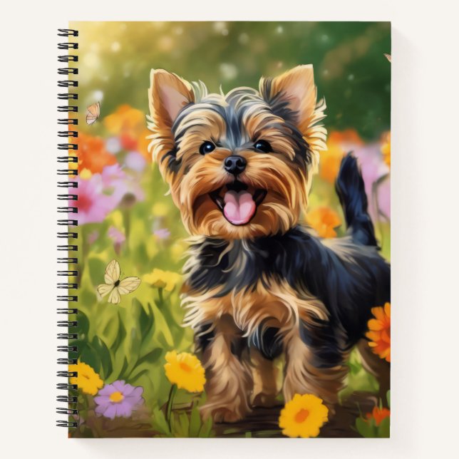 Yorkshire Terrier Puppy Notizbuch (Vorderseite)