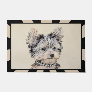 Yorkshire Terrier Puppy Painting Original Hundesch Fußmatte