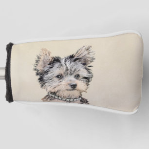 Yorkshire Terrier Puppy Painting Original Hundesch Golf Headcover