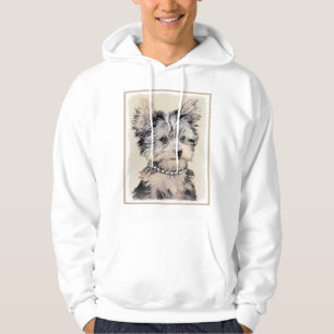 Yorkshire Terrier Puppy Painting Original Hundesch Hoodie