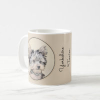 Yorkshire Terrier Puppy Painting Original Hundesch