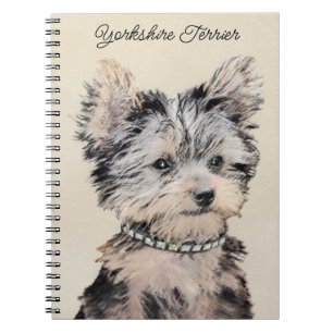 Yorkshire Terrier Puppy Painting Original Hundesch Notizblock