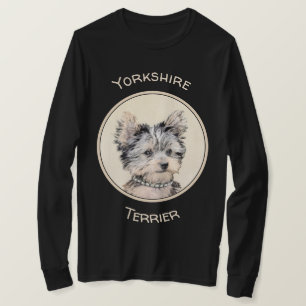 Yorkshire Terrier Puppy Painting Original Hundesch T-Shirt
