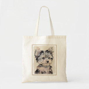 Yorkshire Terrier Puppy Painting Original Hundesch Tragetasche