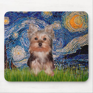 Yorkshire Terrier Puppy - Starry Night Mousepad