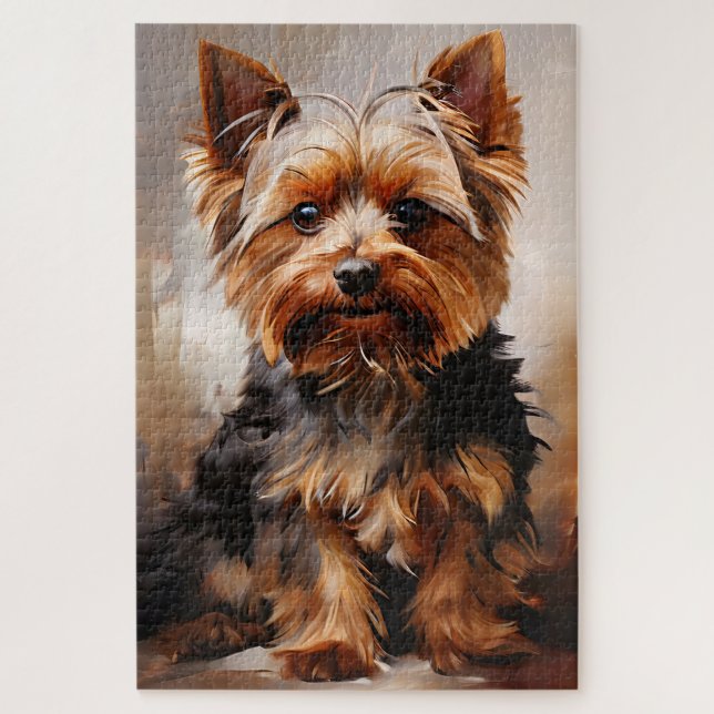 Yorkshire Terrier Realism Art Portrait Puzzle (Vertikal)