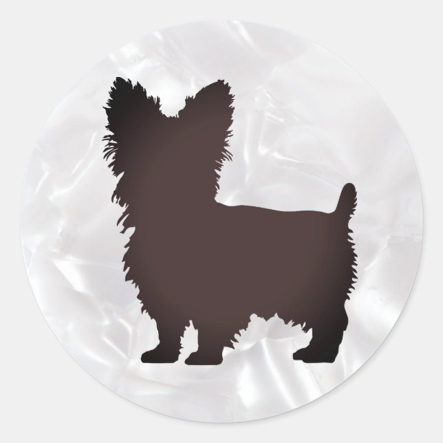 Yorkshire Terrier Runder Aufkleber (Vorderseite)