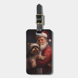 Yorkshire Terrier Santa Claus Weihnachten Gepäckanhänger