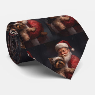 Yorkshire Terrier Santa Claus Weihnachten Krawatte