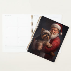 Yorkshire Terrier Santa Claus Weihnachten Planer