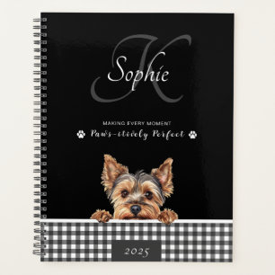 Yorkshire Terrier Schwarz-weiß Kariert Custom Planer