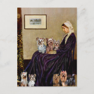 Yorkshire-Terrier (Sieben) - Whistlers Mutter Postkarte
