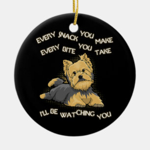 Yorkshire Terrier Snack für jeden Geschmack Keramik Ornament