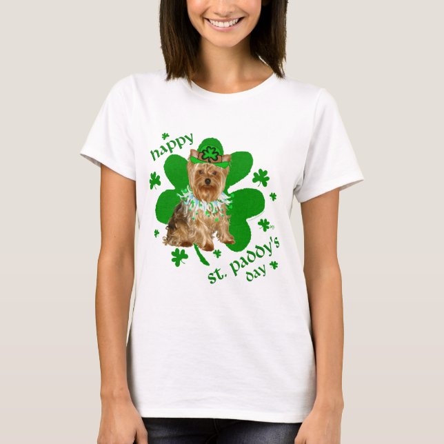 Yorkshire Terrier St Patricks Day T-Shirt (Vorderseite)