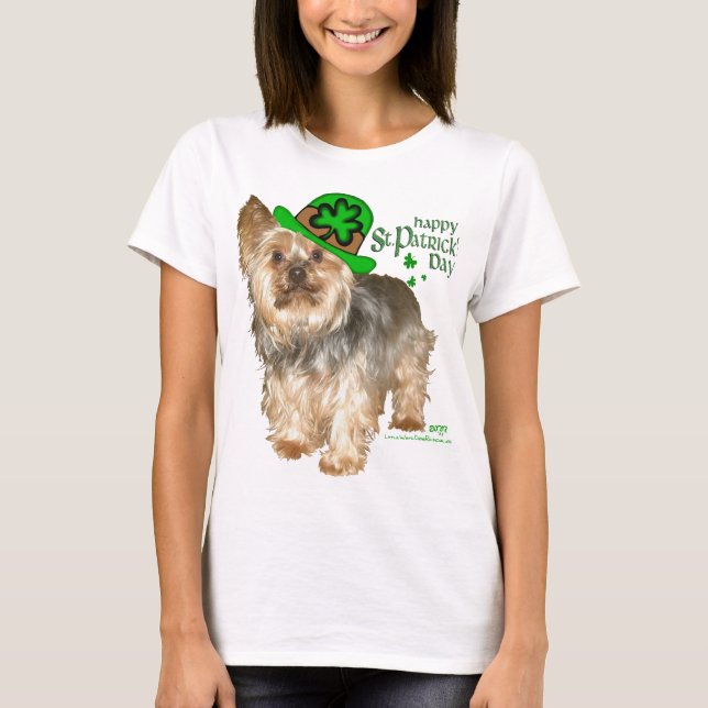 Yorkshire Terrier St Patricks Day T-Shirt (Vorderseite)