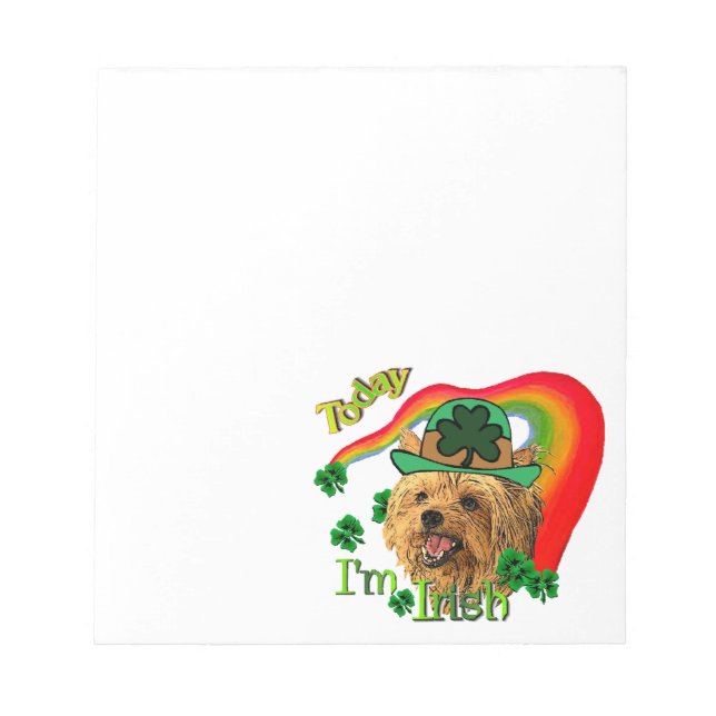 Yorkshire Terrier St Patricks Notizblock (Vorderseite)