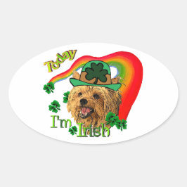 Yorkshire Terrier St Patricks Ovaler Aufkleber