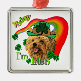 Yorkshire Terrier St Patricks Silbernes Ornament