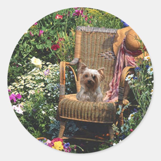Yorkshire Terrier Sticker Garden (Vorderseite)