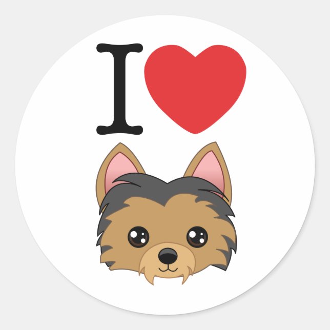 Yorkshire Terrier Stickers (Vorderseite)