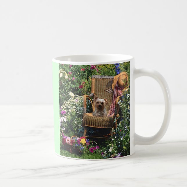 Yorkshire-Terrier-Tassen-Garten Kaffeetasse (Rechts)