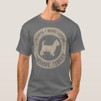 Yorkshire Terrier, treu tapfer liebenswert vintage T-Shirt