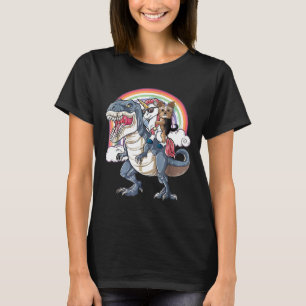 Yorkshire Terrier und Einhorn reiten T Rex wie ein T-Shirt