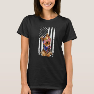 Yorkshire Terrier US-Flagge 4. Juli Patriot Yorkie T-Shirt