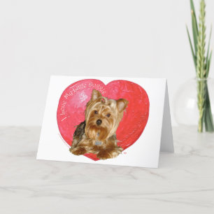 Yorkshire Terrier Valentinstag Feiertagskarte