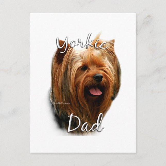 Yorkshire Terrier Vater 2 Postkarte (Vorderseite)