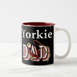 Yorkshire Terrier Vater Geschenke Zweifarbige Tasse