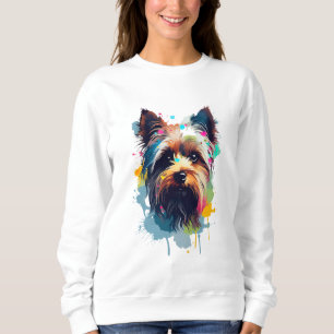 Yorkshire Terrier Vibrant und farbenfroh Sweatshirt