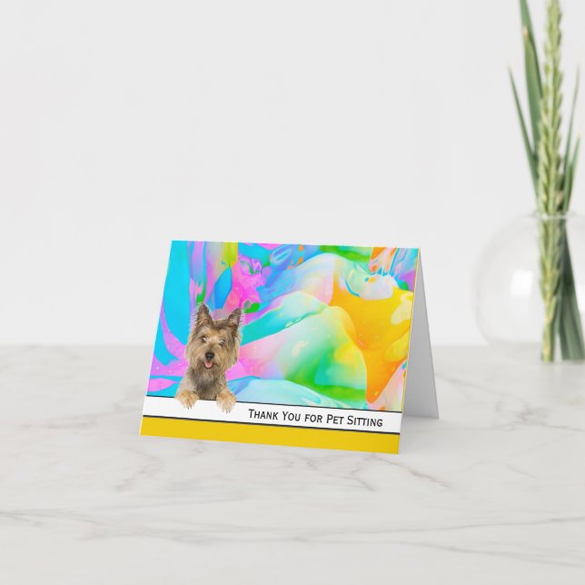 Yorkshire Terrier Vielen Dank für Ihre Anwesenheit Dankeskarte (Vorderseite)