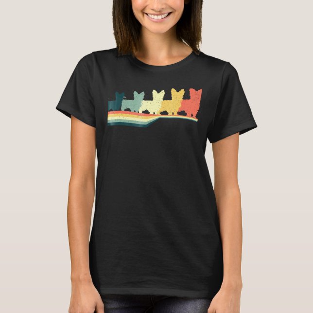 Yorkshire Terrier Vintag Retro Style T-Shirt (Vorderseite)