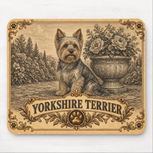 Yorkshire Terrier, Vintage Heritage Hund Mousepad
