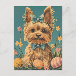 Yorkshire Terrier Vintage Ostern Postkarte