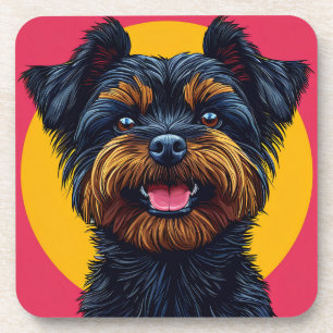 Yorkshire Terrier vor einem hellen Hintergrund Getränkeuntersetzer