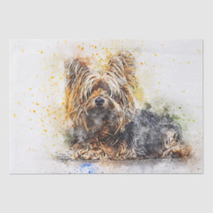 Yorkshire Terrier Watercolor Decoupage Seidenpapier