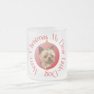 Yorkshire Terrier Weihnachten Mattglastasse