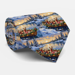 Yorkshire Terrier Weihnachtsboot Urlaub Krawatte