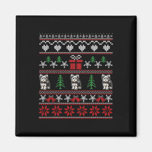 Yorkshire Terrier Weihnachtsfamilie Uggli Magnet
