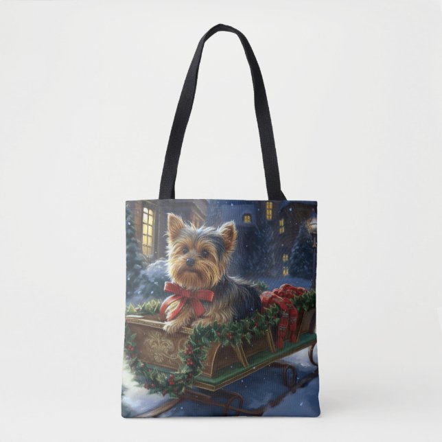 Yorkshire Terrier Weihnachtsfeiertage (Vorderseite)